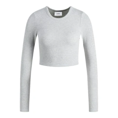 Abbildung von JJXX Feline LS Langarmshirt, Damen, Größe: XS, Light grey melange