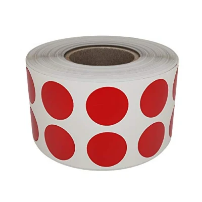 Abbildung von Sticker Rot 13 mm runde Aufkleber 1,3 cm Klebepunkte 1080 Stück von Royal Green