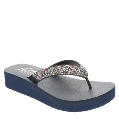 Abbildung von Skechers Damen Cali Vinyasa WILD Daisies, Marineblauer Mitobuck Mehrsteinbesatz, 39 EU
