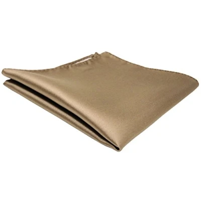 Abbildung von TigerTie Designer Einstecktuch in braun goldbraun einfarbig uni