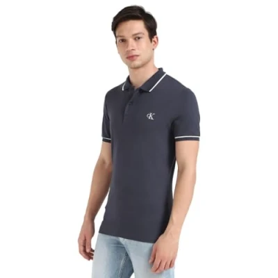 Abbildung von Calvin Klein Jeans Tipping Poloshirt, Herren, Größe: Small, India ink