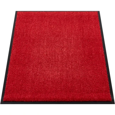 Abbildung von andiamo Premium Fußmatte Wash &amp; Clean langlebige Schmutzfangmatte Hauseingang als innen oder Fußabtreter im überdachten Außenbereich saugstarker Fußabstreifer 90 x 120 cm Rot