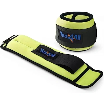 Abbildung von Yes4All 3ZMT Neopren Gewichtsmanschetten, 2,7 KG Paar = 2 * 1,35 KG, Limette