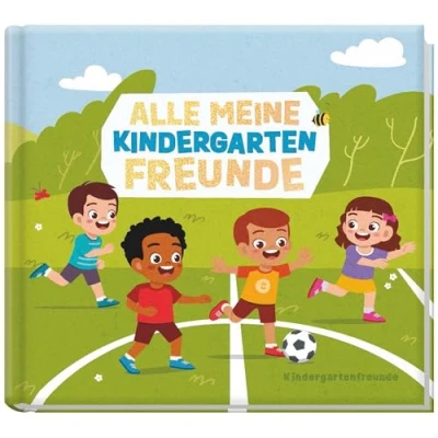Abbildung von Freundebuch Kindergarten &quot;Fußball&quot; Alle meine Kindergartenfreunde: Freundealbum zum Malen, Ankreuzen, Ausfüllen nachhaltig &amp; klimafreundlich