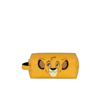 Abbildung von Disney Unisex der König Löwen Face Brick Plus Reise Kosmetiktasche, Gelb, 25 x 12 cm