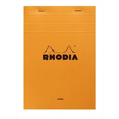 Abbildung von Rhodia 15600C Notizblock N15 (DIN A5, 14,8 x 21 cm, liniert, 150 Blatt) 1 Stück orange