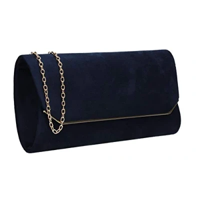 Abbildung von SwankySwans Damen Anny Suedette Überschlag Clutch, Sling Bag, Marineblau