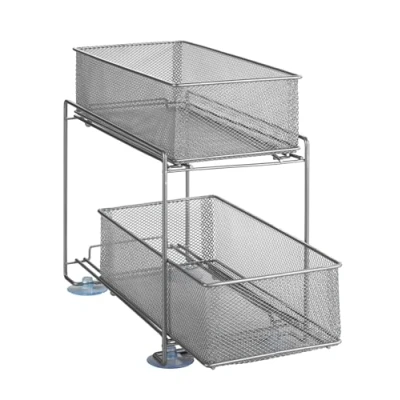 Abbildung von WENKO Schubladenregal 2er Metall Silber
