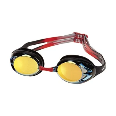 Abbildung von fashy Schwimmbrille Comfort Power Mirror, schwarz/gold verspiegelt, L, 4156 33