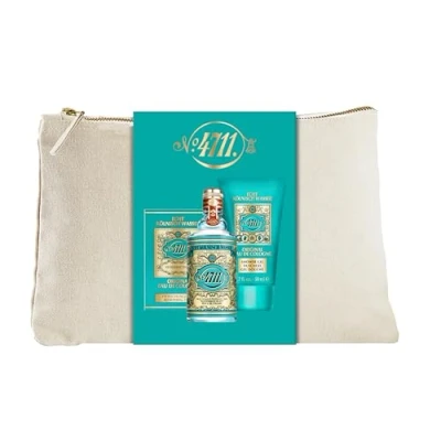 Abbildung von 4711® Echt Kölnisch Wasser Trio Set Duftklassiker im ikonischen Flakon unisex wohltuend für Körper, Geist und Seele 50ml Eau de Cologne &amp; Erfrischungstücher Duschgel