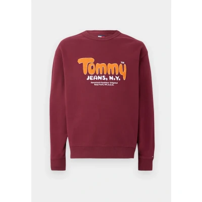 Abbildung von Tommy Jeans Boucle Sweatshirt, Herren, Größe: 54, Red wine