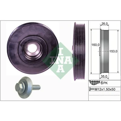Abbildung von INA 544 0079 20 Riemenscheibensatz, Kurbelwelle CITROËN: Xsara Hatchback