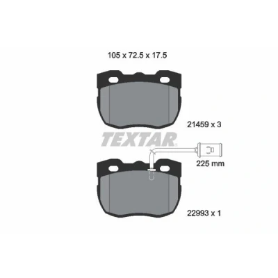 Abbildung von TEXTAR 2145905 Bremsbelagsatz mit integriertem Verschleißwarnkontakt LAND ROVER: Discovery 1