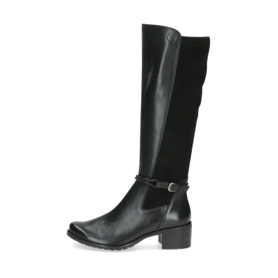 Abbildung von CAPRICE Damen Hohe Stiefel mit Absatz Schnalle Kniehoch, Schwarz (Black Comb), 37.5 EU