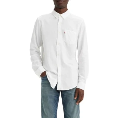 Abbildung von Levi&#039;s Sunset Pocket Standard Hemd, Herren, Größe: Medium, Bright white plus