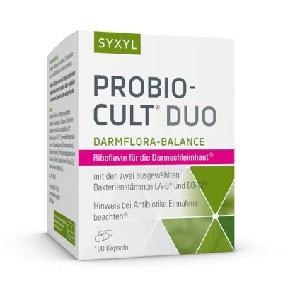 Abbildung von SYXYL ProBio Cult Duo Nahrungsergänzungsmittel mit Riboflavin Milchsäurebakterien &amp; Mikronährstoffen zur Unterstützung von Darmflora schleimhaut 100 Kapseln im Blister