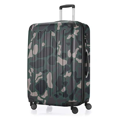 Abbildung von HAUPTSTADTKOFFER SPREE Großer Hartschalen Koffer Trolley Rollkoffer Reisekoffer, 4 Doppel Rollen, 75 cm, 119 L, Camouflage