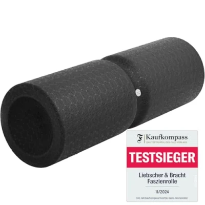 Abbildung von Liebscher &amp; Bracht Original MAXI Rolle: Faszienrolle mit Umlaufrille, weiche Oberfläche, Massagerolle 38 cm Made in Germany, Übungen der App