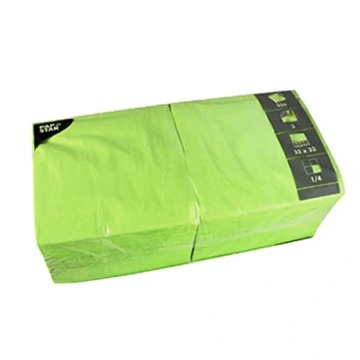 Abbildung von 250 Servietten, 3 lagig 1/4 Falz 33 cm x apfelgrün