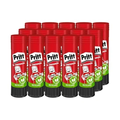 Abbildung von Pritt Klebestift 15 x 22g, sicherer und zuverlässiger Kinderkleber, Kleber zum Basteln Basteln, mit starkem Halt für Schule Büro, Sticks 22g