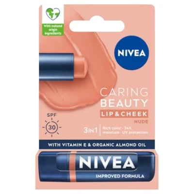 Abbildung von NIVEA Pflegende Lippenstift Caring Beauty 3in1 Nude 4,8g