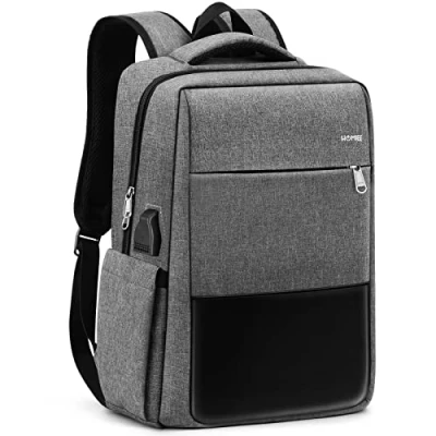 Abbildung von HOMIEE Laptop Rucksack Herren Arbeit Travel Backpack Reiserucksack Tagesrucksack für Business Reisen Camping Wandern Uni, Oxford, 15,6 Zoll, Grau