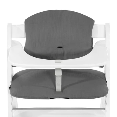 Abbildung von hauck Kinder Sitzauflage »Highchair Pad Select Muslin, dark Grey«, für die Holzhochstühle Alpha+, Beta+ und Arketa