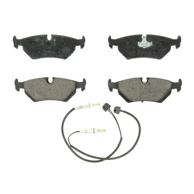 Abbildung von BOSCH 0 986 424 027 Bremsbelagsatz Low Metallic inkl. Verschleißwarnkontakt mit Kolbenclip JAGUAR: XJ Saloon