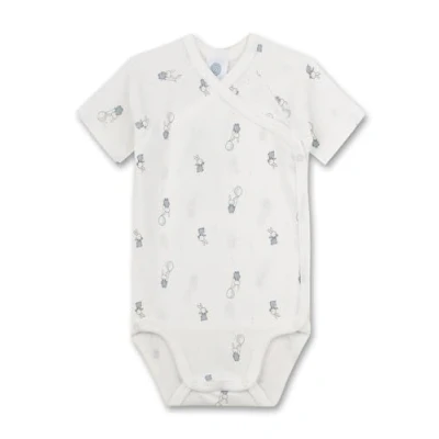 Abbildung von Sanetta Baby Jungen 324262 Wickelbody, White Pebble, 50