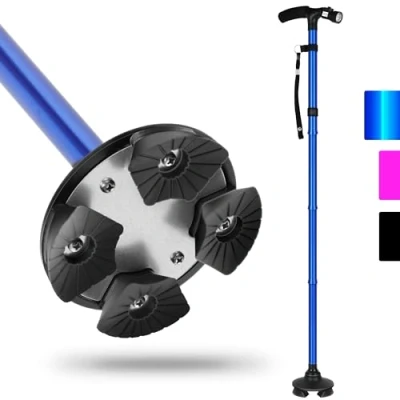 Abbildung von RUNZI Folding Cane with Led Light, Adjustable Canes and Walking Sticks for Arthritis Disabled Elderly (Blue)…