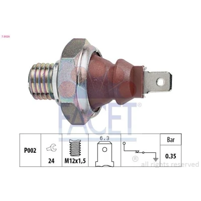 Abbildung von FACET 7.0026 Öldruckschalter M12x1,5 Made in Italy OE Equivalent BMW: 3 Saloon, Convertible