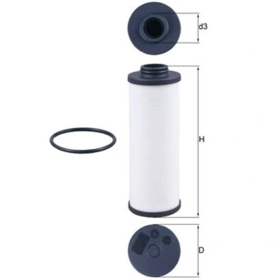 Abbildung von MAHLE ORIGINAL HX 186D Getriebeölfilter AUDI: A7 Sportback, A4 B8 Avant, A6 C7 Avant