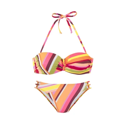 Abbildung von Bruno Banani Bikini, Damen, Größe: 42xC, Orange bedruckt