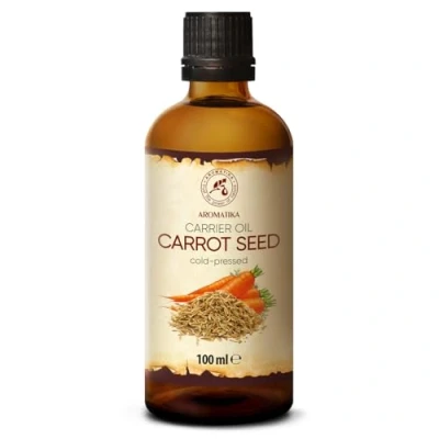 Abbildung von Karottensamen Öl 100ml Daucus Carota Basisöl Trägeröl Rein und Natürlich kaltgepresstes Karottensamenöl Haut &amp; Körperpflege Schönheit Haarpflege Nagelpflege