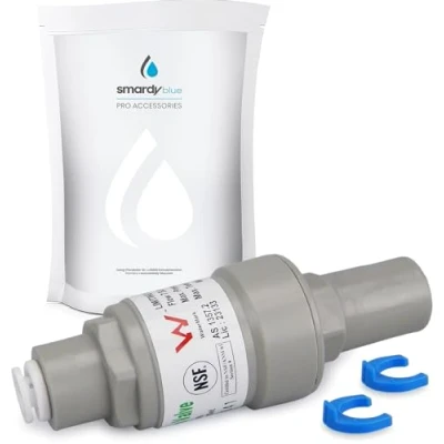 Abbildung von smardy Druckregler für Wasserfilteranlagen, 1/4&quot; Schlauchanschluss, 2.75 bar Druckminderer, Wasserdruck Begrenzer ideal Osmoseanlagen, Side by Kühlschränke, Wasserspender