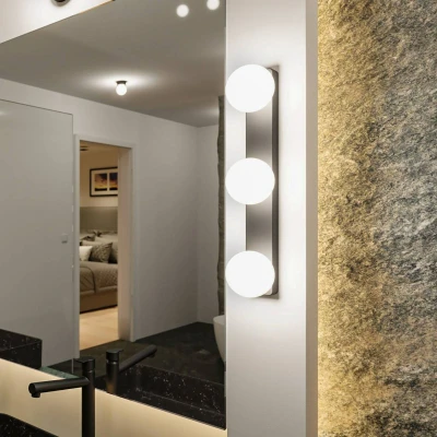 Abbildung von Paulmann Wandleuchte »Selection Bathroom Gove IP44 max. 3x20W Balken Glas/Metall«, 3 flammig, Leuchtmittel G9 ohne Leuchtmittel,