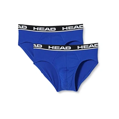 Abbildung von HEAD Herren Brief Unterwäsche, Blau/Schwarz, L (2er Pack)