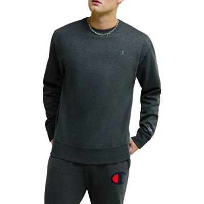 Abbildung von Champion Herren Powerblend Pullover Sweatshirt, Dunkelgrau, Mittel