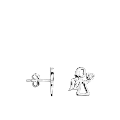 Abbildung von SOFIA MILANI Damen Ohrringe 925 Silber mit Zirkonia Steinen Engel Herz Ohrstecker E2328