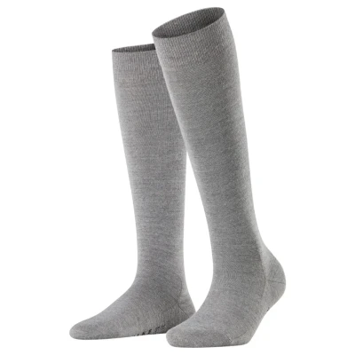 Abbildung von Falke Softmerino Kneehigh warm Kniestrümpfe, Damen, Größe: 35/36, Light grey