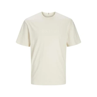 Abbildung von Jack &amp; Jones Jorfrederiksberg TEE CREW NECK NOOS Tshirt print, Herren, Größe: Small, Antique white