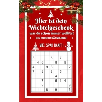 Abbildung von Dein Wichtelgeschenk Ein Sudoku Rätselbuch: Witzige Kleinigkeit zum Wichteln, Julklapp, Secret Santa für Jugendliche &amp; Erwachsene Kleines ... bis extrem schwer Sarkastische Geschenkidee