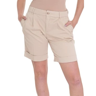 Abbildung von BOSS Taggie Shorts, Damen, Größe: 36, Open beige