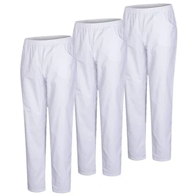 Abbildung von MISEMIYA Packung 3 Stück Unisex SANITÄRHOSE MEDIZINISCHE Uniformen SANITÄR Arbeitshose Ref. 8312 * Medium, Weiß 21