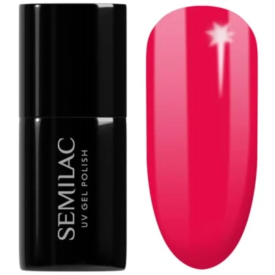 Abbildung von Semilac UV Nagellack Hybrid 571 Neon Strawberry 7ml Kollektion Garden Party