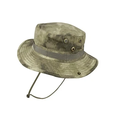 Abbildung von QHIU Boonie Hut Fischerhut Bucket Hat Sonnenschutz Rund Tactical Camo für Angeln Camping Outdoor Sport Herren Damen Unisex