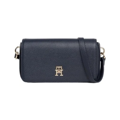 Abbildung von Tommy Hilfiger Emblem FLAP Crossover Umhängetasche, Damen, Größe: One Size, Space blue