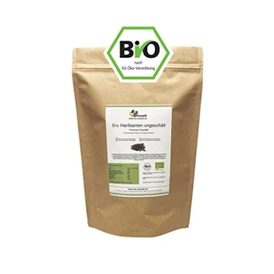 Abbildung von my mosaik Bio Hanfsamen ungeschält (1000g), nährstoffreich und vegan, Low Carb, essentielle ungesättigte Omega 3 6 Fettsäuren