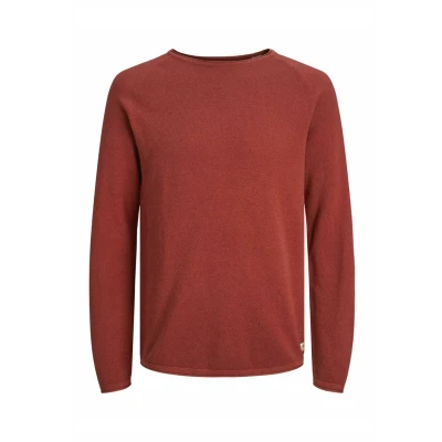 Abbildung von Jack &amp; Jones Jjehill CREW NECK Strickpullover, Herren, Größe: XS, Red ochre