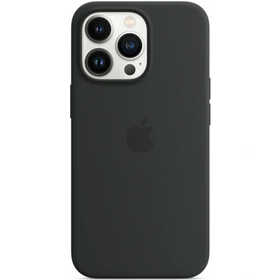 Abbildung von Apple MagSafe Silikon Back Cover Schwarz iPhone 13 Pro